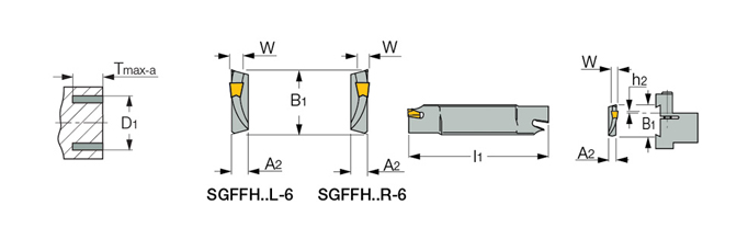 Turning Groove/Turn  Parting Off Face Groove/Turn Indexable Holders ‎ SGFFH 150-R-5 IS2300324 Creston Industrial Sales