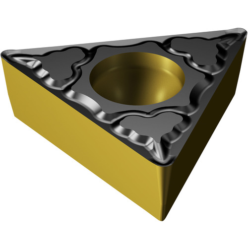 TCMT 221 PM 4325, 0.016″ Corner Radius, 1/8″ Thick, 1/4″ Inscribed Circle, TiCN|Al2O3|TiN, Triangle, Turning Indexable Insert